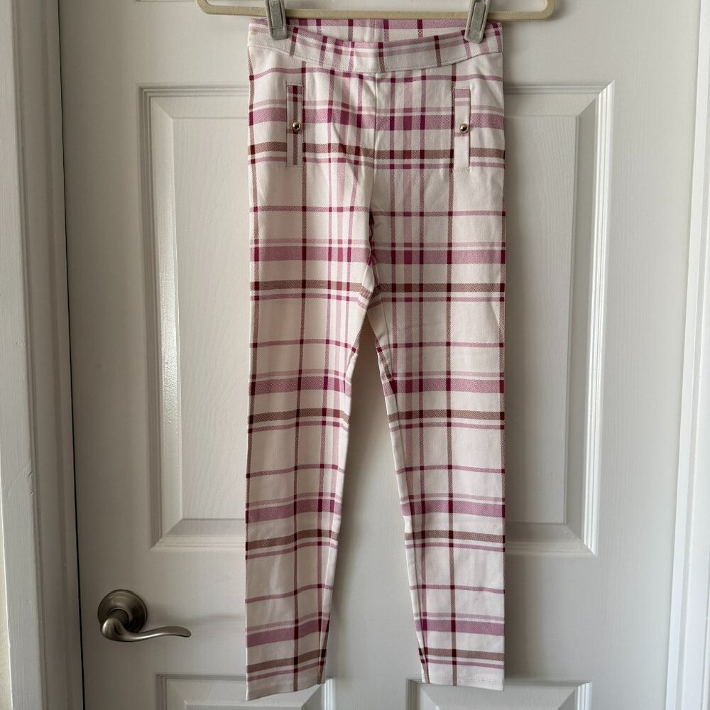 Janie and Jack girls plaid pants, size 12.